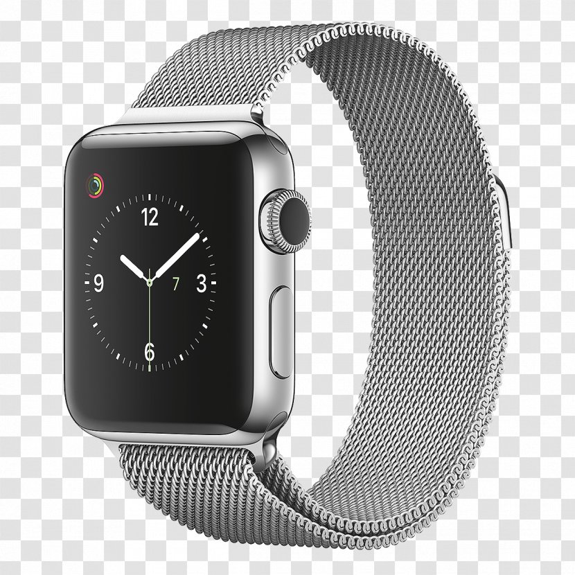 Apple Watch Series 2 3 Smartwatch - Stainless Steel Transparent PNG
