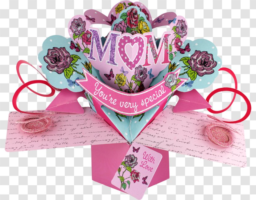 Mother's Day Pop-up Book Gift Greeting & Note Cards - Cut Flowers Transparent PNG