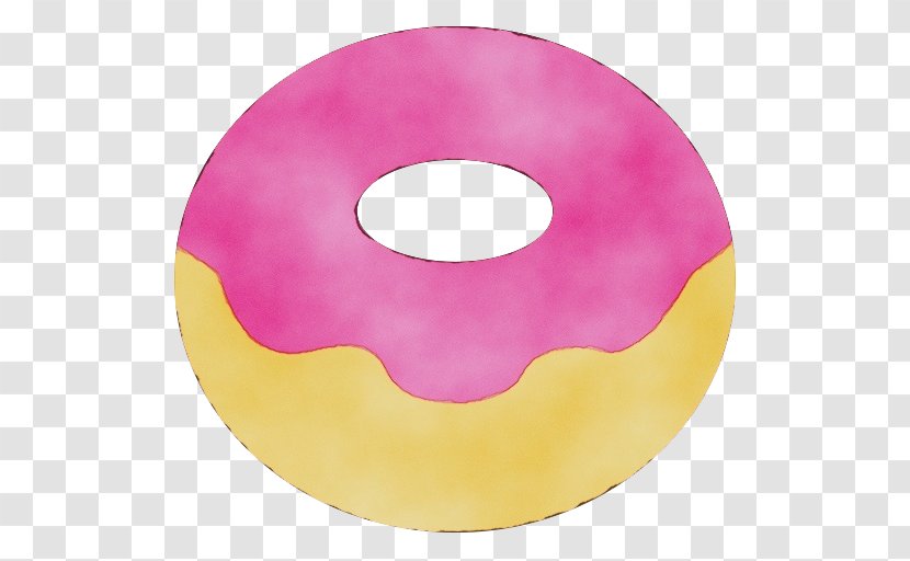 Movie Emoji - Yellow - Magenta Doughnut Transparent PNG