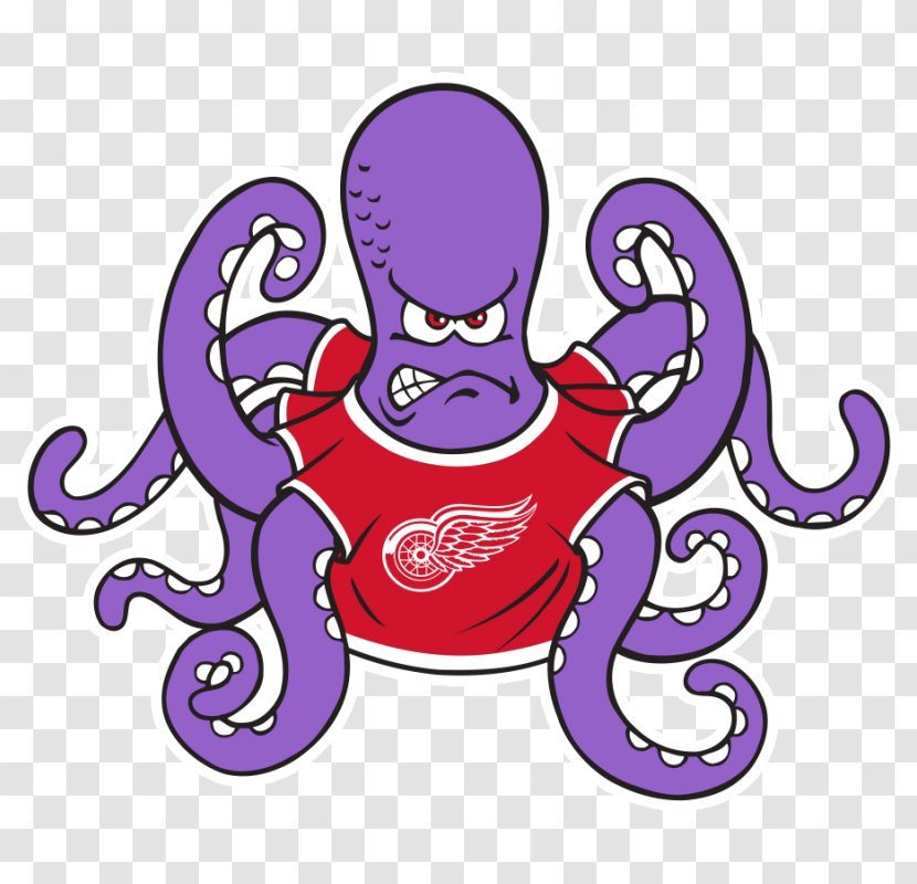 Detroit Red Wings National Hockey League Al The Octopus 2009 Stanley Cup Finals - Cartoon Transparent PNG