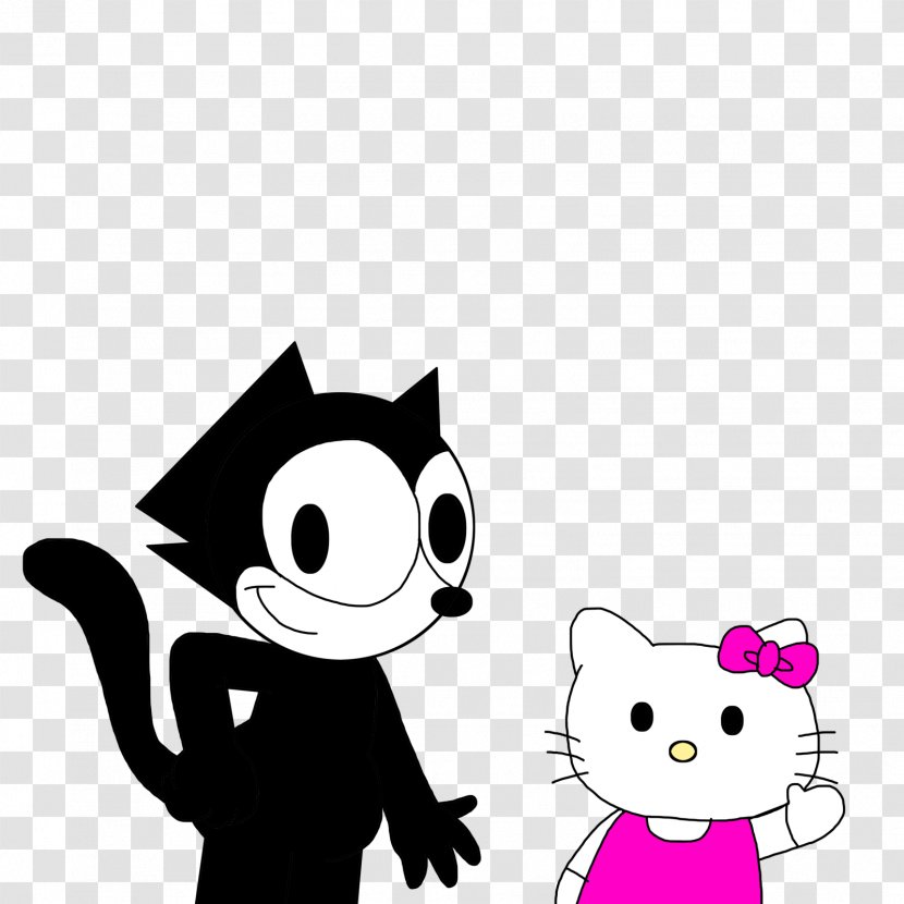 Kitten Whiskers Felix The Cat Hello Kitty - Silhouette - Easy Transparent PNG