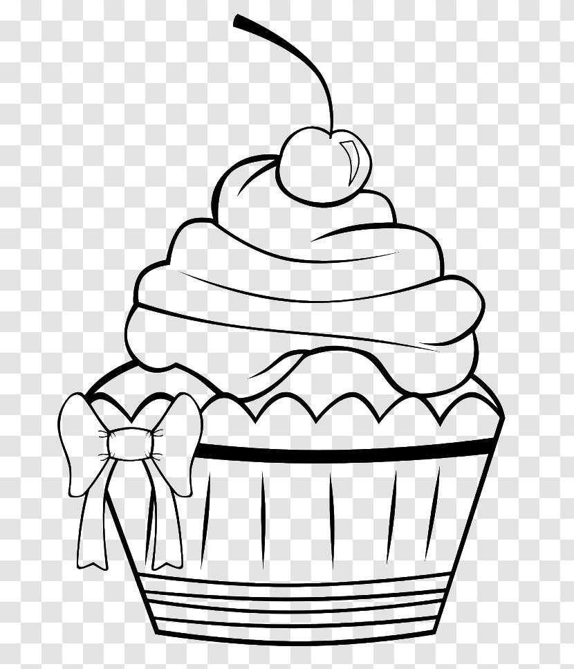 Cupcake Muffin Ice Cream Cones Birthday Cake Drawing - Coloring Book Transparent PNG