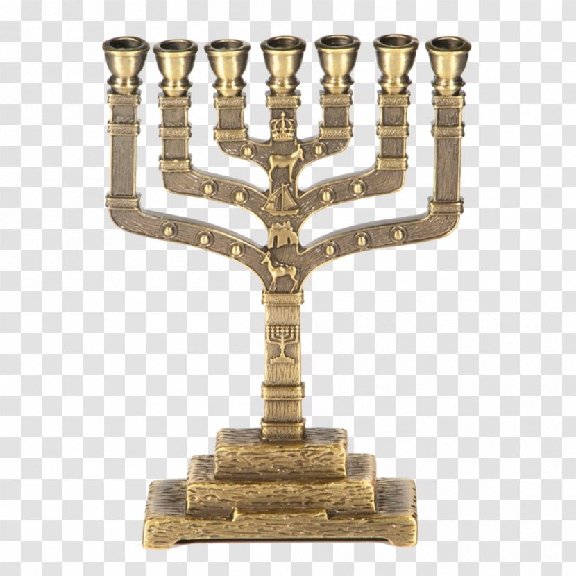 Twelve Tribes Of Israel Menorah Mezuzah Jewish People - Ceremonial Art - Judaism Transparent PNG