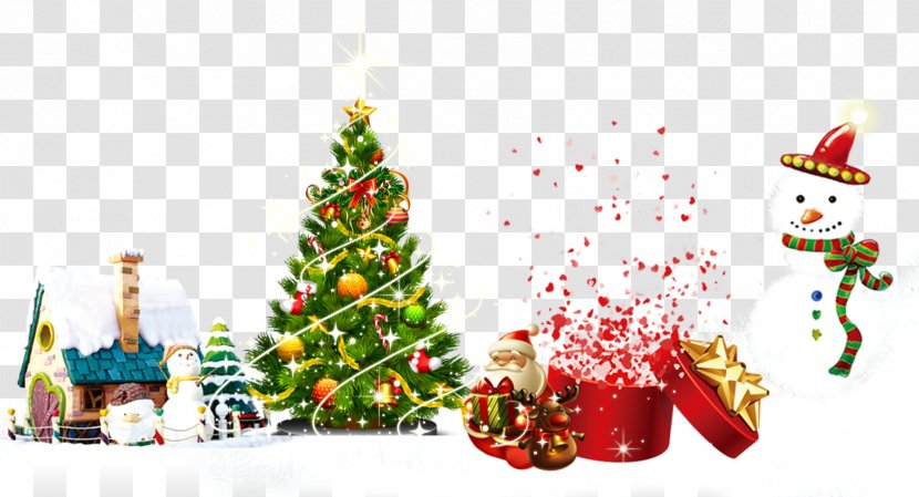 Christmas Tree Santa Claus Ornament - Creative Transparent PNG