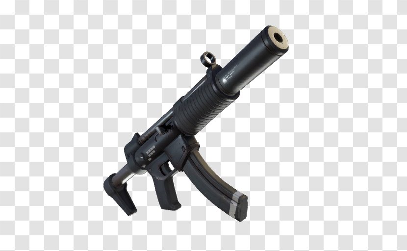 Fortnite Battle Royale Submachine Gun Weapon Game - Silhouette Transparent PNG