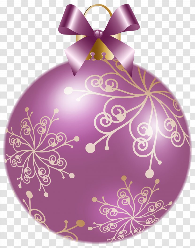 Christmas Ornament Candy Cane Decoration Clip Art - Pink - Violet Transparent PNG
