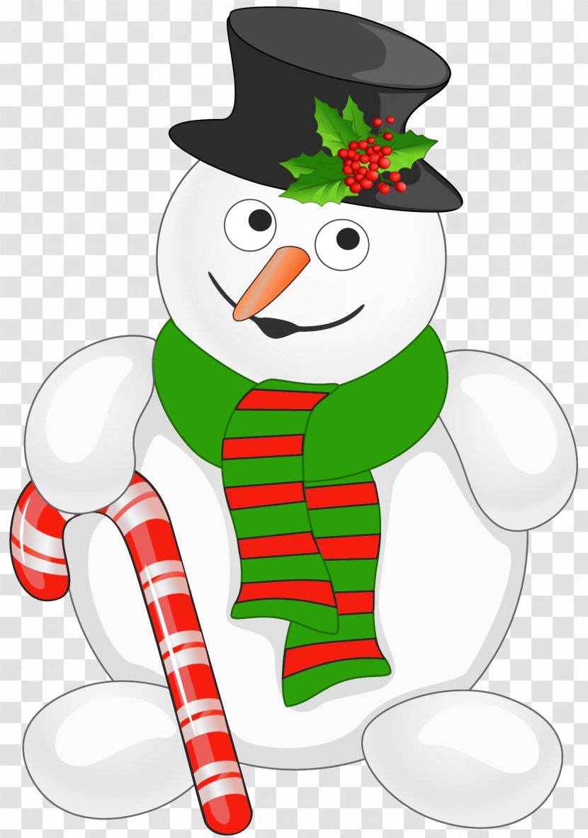 Snowman Candy Cane Christmas Clip Art - Drawing - Cliparts Transparent PNG