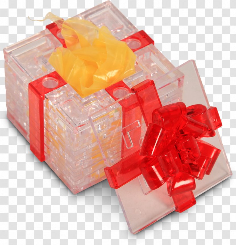 Plastic Puzzle Box Gift - Ribbon - Earth Transparent PNG
