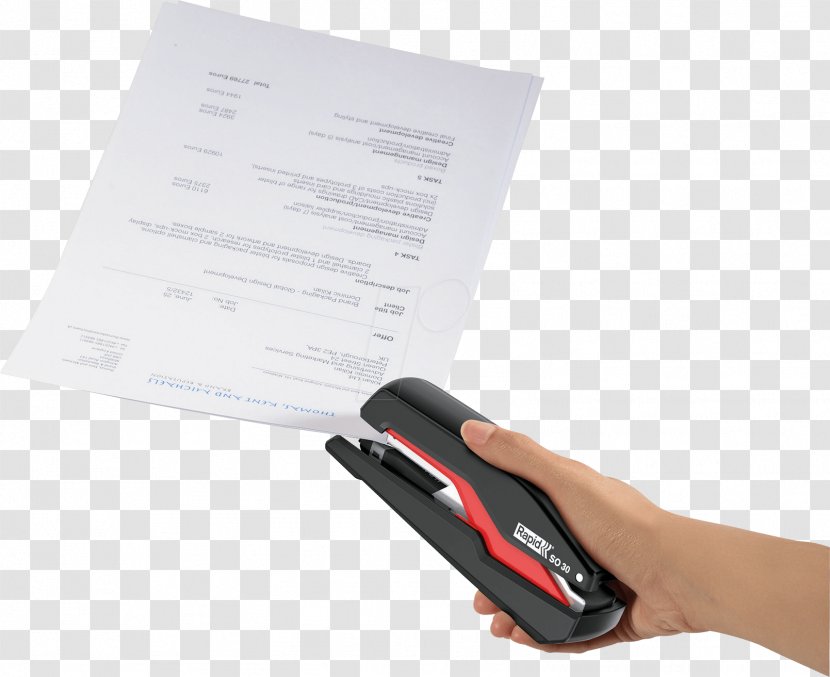 Rapid Heftklammern Omnipress Stapler SO30 30sheets Red HDC Hole Punch Staples 60 1000/box (fp About 1000 PCs) - Hair Iron Transparent PNG