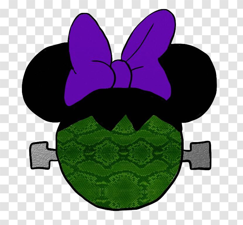 Minnie Mouse Mickey Clip Art Halloween Image - Green Transparent PNG