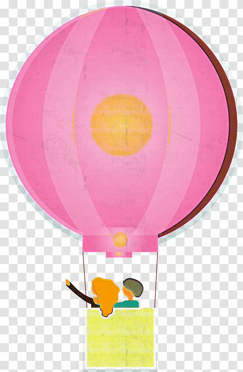 Hot Air Balloon Floating Transparent PNG