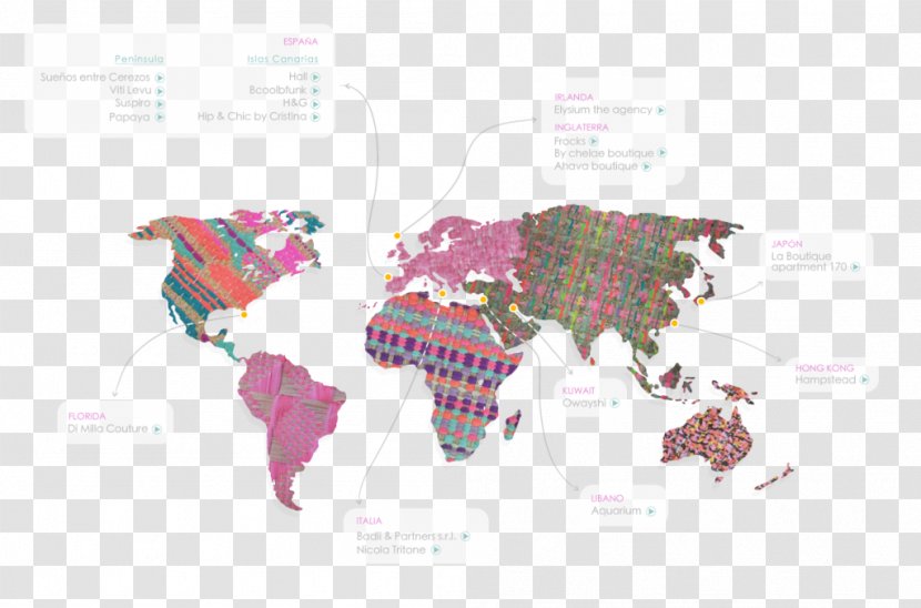 World Map Wall Decal Sticker - Mural Transparent PNG