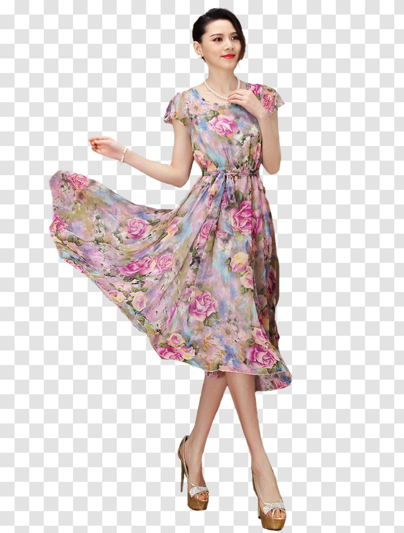 Shoulder Cocktail Dress Costume - Flower Transparent PNG