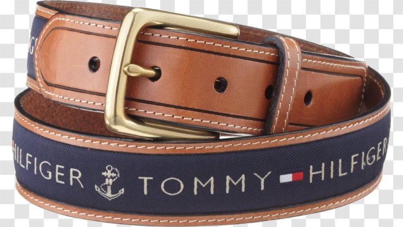 Belt Tommy Hilfiger Leather Buckle Tan - Navy Blue Transparent PNG
