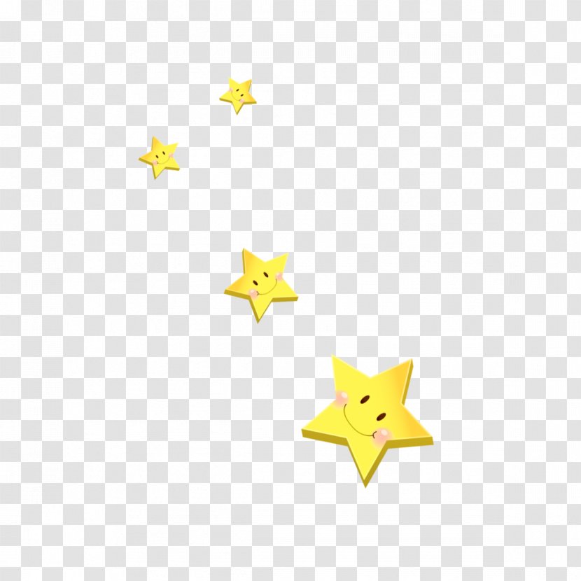 Five-pointed Star Moon - Color Transparent PNG