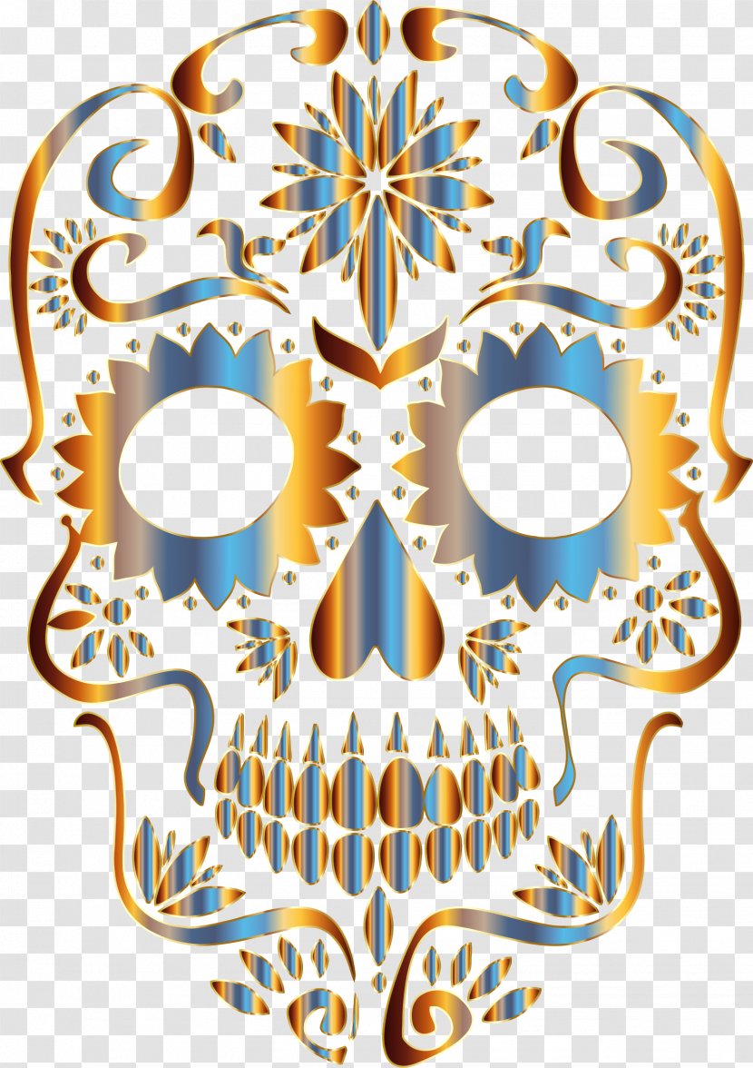 Calavera Mexican Cuisine Day Of The Dead Skull Death - Skeleton - Sugar Transparent PNG