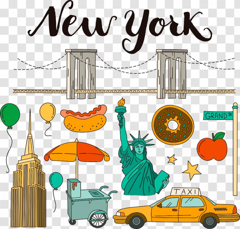 Statue Of Liberty Euclidean Vector Poster - New York City - Famous Buildings Transparent PNG