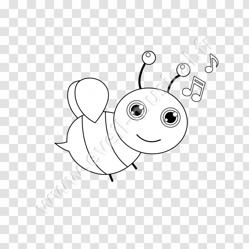 Drawing Line Art Vertebrate Clip - Silhouette - Bee Outline Transparent PNG