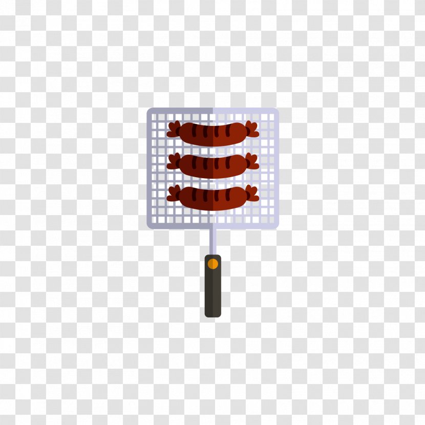 Sausage Barbecue Meat Grilling - Grey Iron Plate On The Transparent PNG