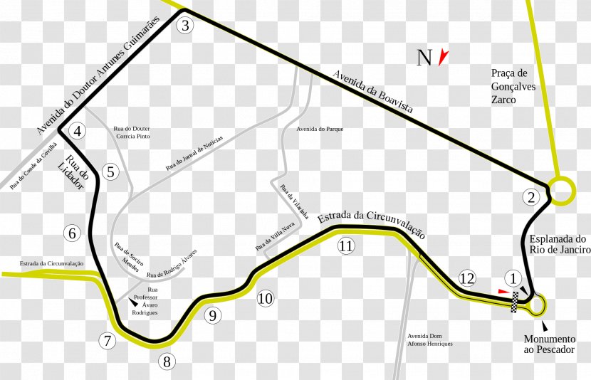 Circuito Da Boavista Formula 1 Pescara Circuit Race Track De Monsanto Transparent PNG
