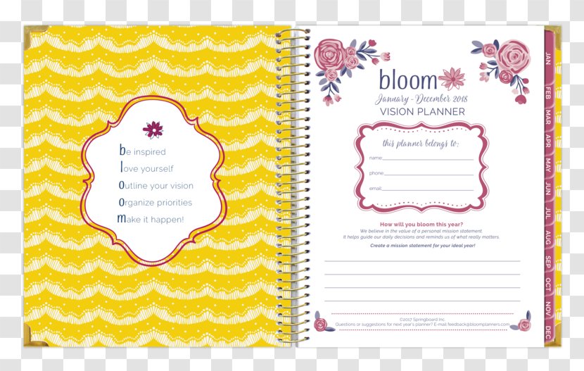 Paper 0 Hardcover Planning 1 - 2017 - Vintage Bloom Transparent PNG