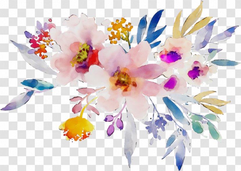 Flower Watercolor Paint Cut Flowers Plant Petal - Flowering Bouquet Transparent PNG