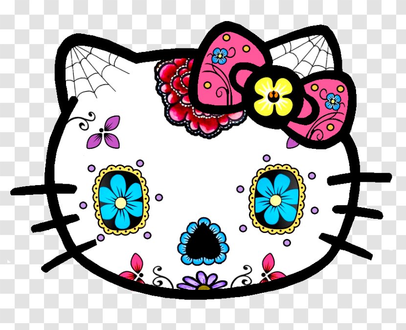 Calavera Hello Kitty Skull Day Of The Dead - Sanrio Transparent PNG
