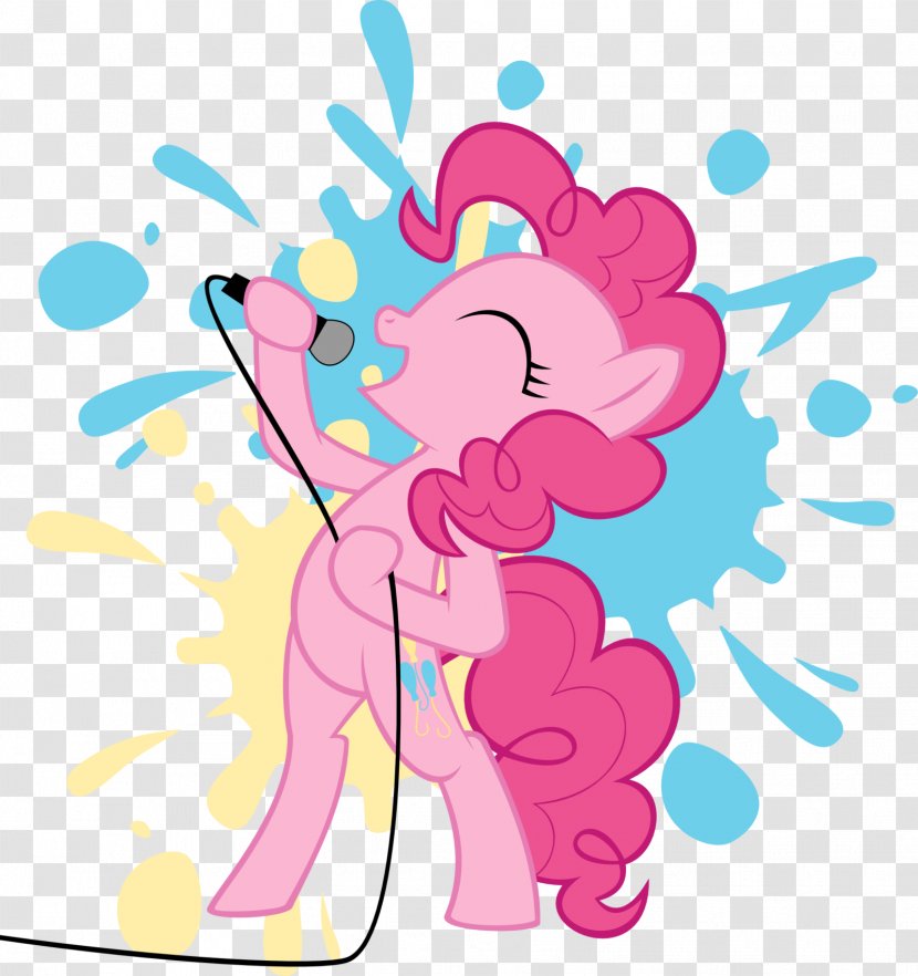 Pinkie Pie Microphone Pony Clip Art - Flower - Clipart Transparent PNG