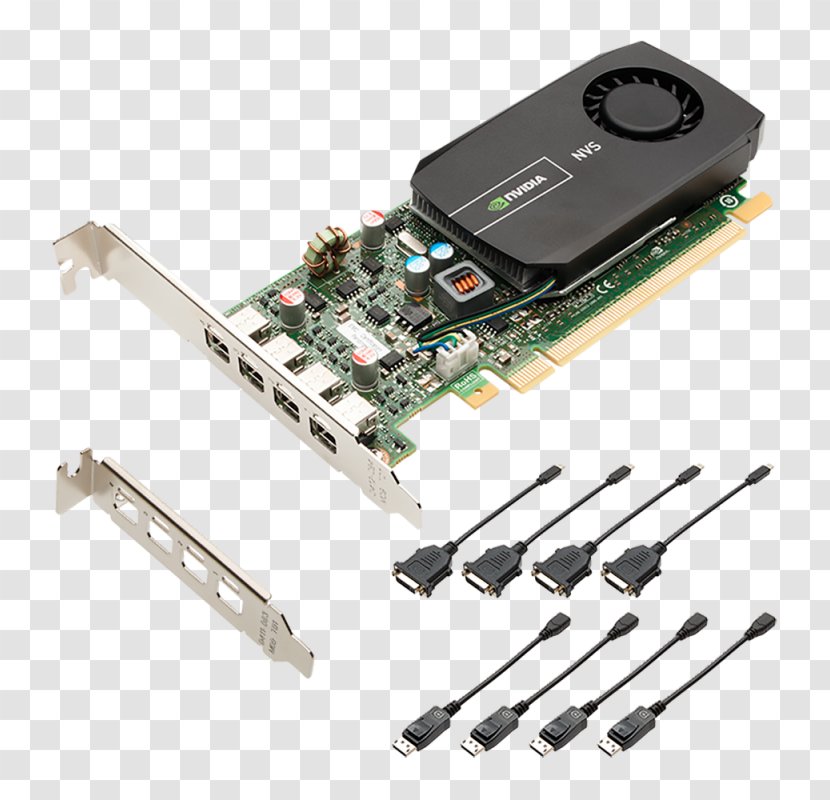 Graphics Cards & Video Adapters NVIDIA NVS 510 PNY Technologies Nvidia Quadro DisplayPort - Network Interface Controller Transparent PNG