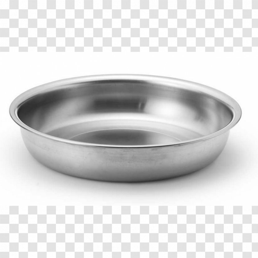 Silver Bowl Frying Pan - Tableware Transparent PNG