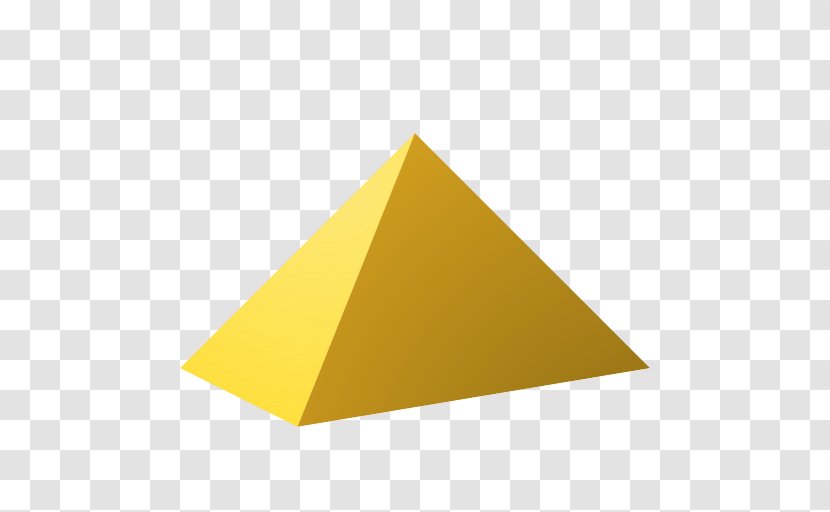 Triangle Product Design Pyramid - Yellow - Polygone Pictogram Transparent PNG