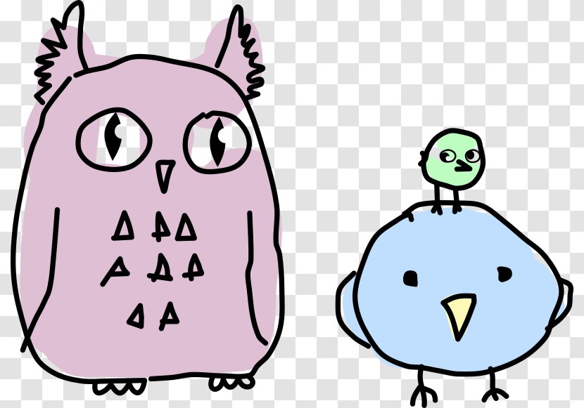 Bird Owl Cartoon Drawing Clip Art - Frame - Birds Transparent PNG