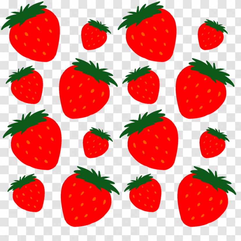 Strawberry Food Fruit Pattern - Strawberries - Patterns Transparent PNG