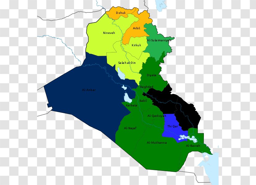 Iraqi Kurdistan Baghdad Vector Map Transparent PNG