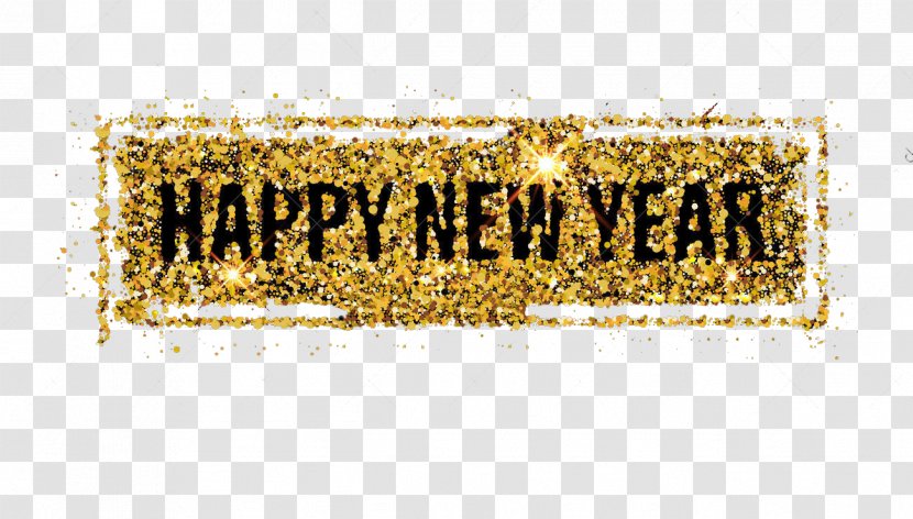 Gold Sequin - Yellow - Happy,New,Year Transparent PNG