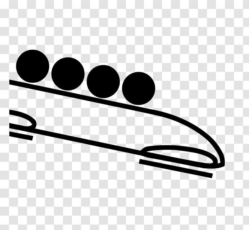1948 Winter Olympics 2006 Olympic Games Bobsleigh Clip Art - Black And White - Pictogram Transparent PNG