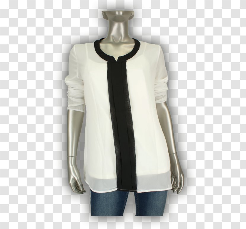 Cardigan Blouse Neck Sleeve - Outerwear - White Transparent PNG