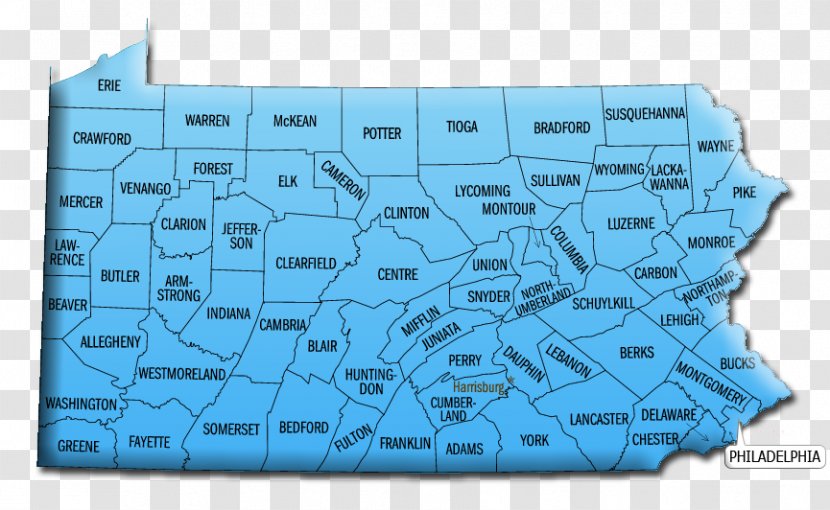 Wyoming County, Pennsylvania Erie Wayne York Schuylkill - Map Transparent PNG