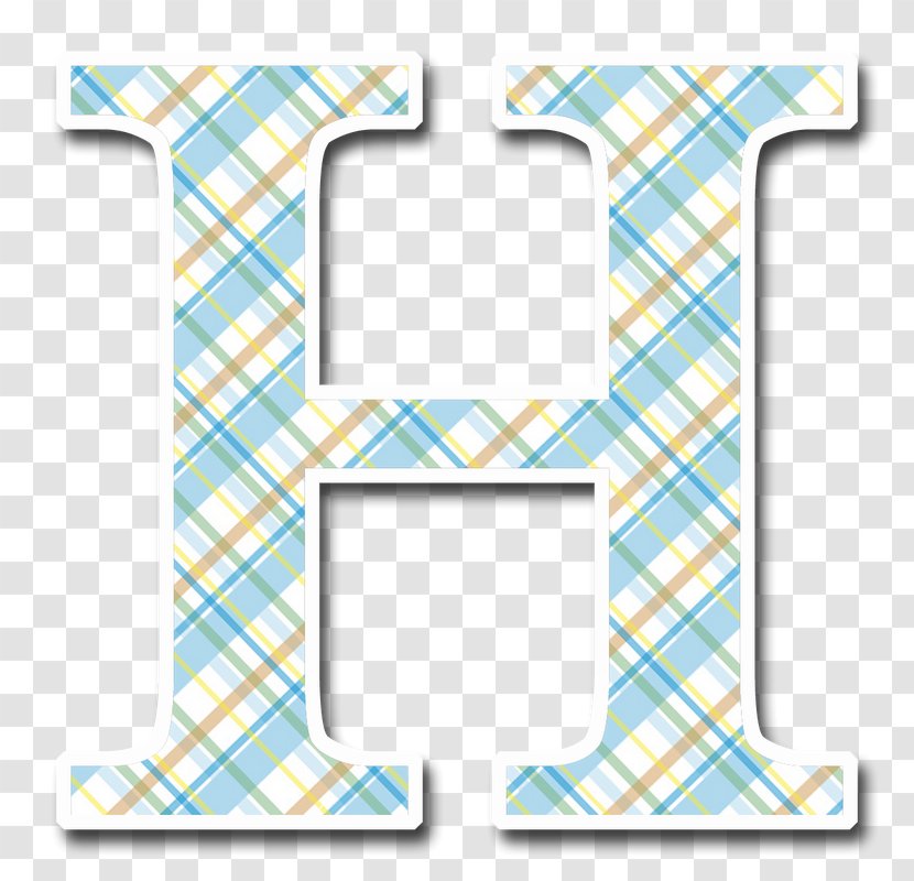 Alphabet Letter Tartan Check Pattern - Rectangle - Blue Plaid Transparent PNG
