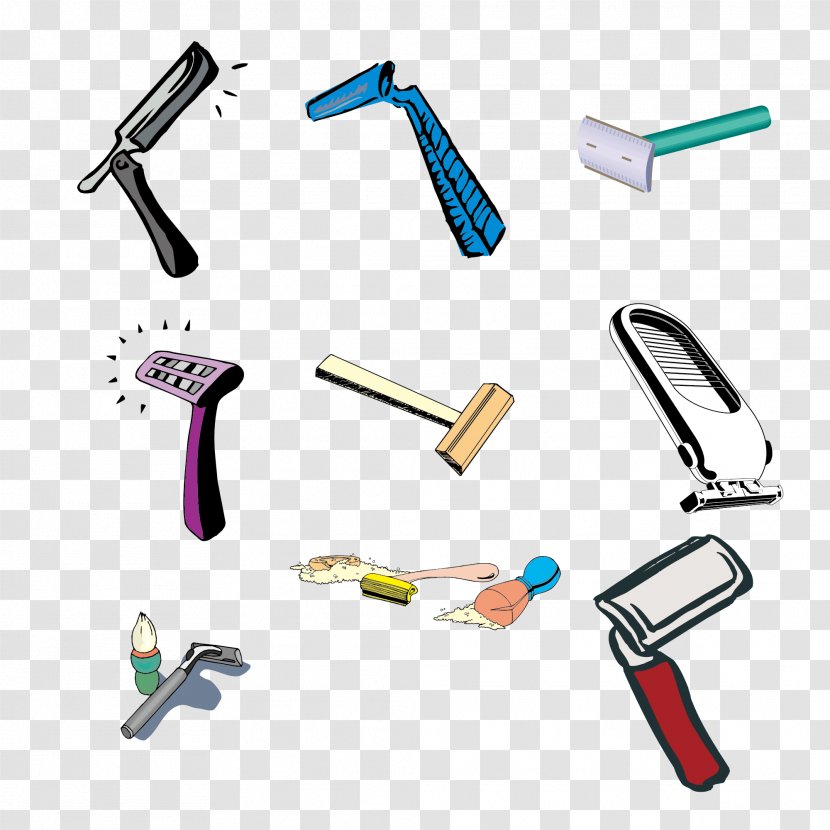 Safety Razor Shaving - Vector Material Collection Transparent PNG