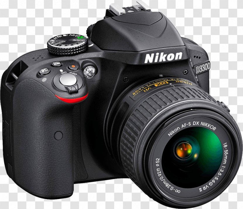 Nikon D3300 Canon EF-S 18–55mm Lens AF-S DX Zoom-Nikkor 55-200mm F/4-5.6G EF 300mm 18-55mm F/3.5-5.6G - Photo Camera Image Transparent PNG