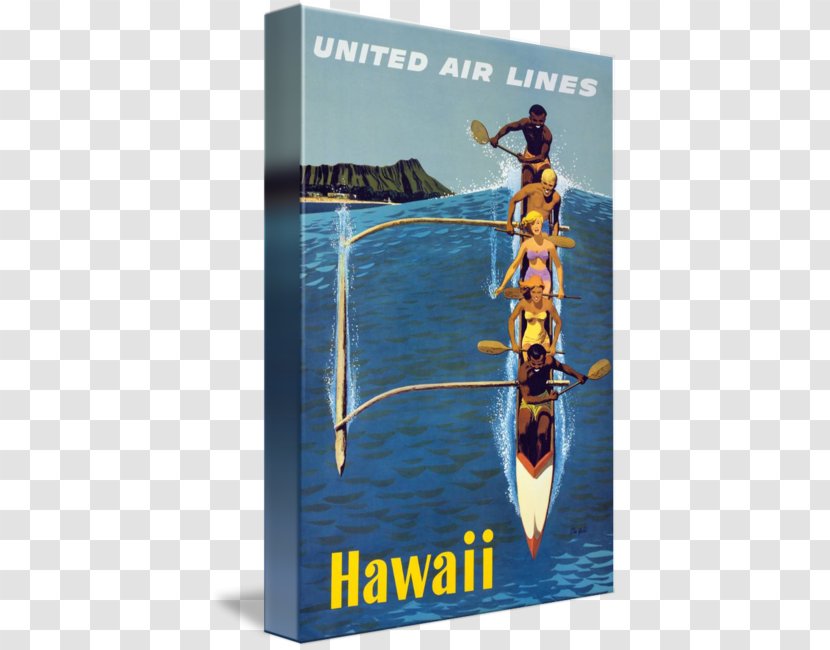 Waikiki Hawaii Poster United Airlines - Braniff International Airways - Posters Transparent PNG