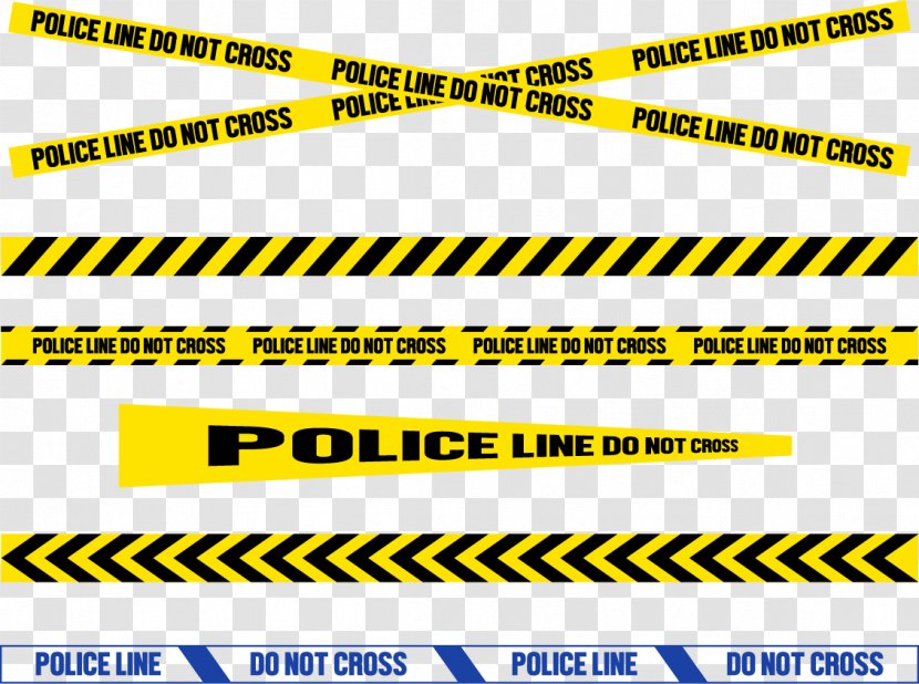 Police Line Euclidean Vector Adobe Illustrator - Yellow Tape Transparent PNG