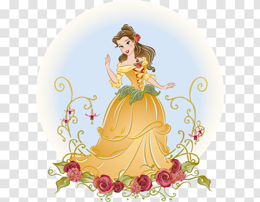 Belle Ariel Beast Princess Jasmine Giselle Transparent PNG