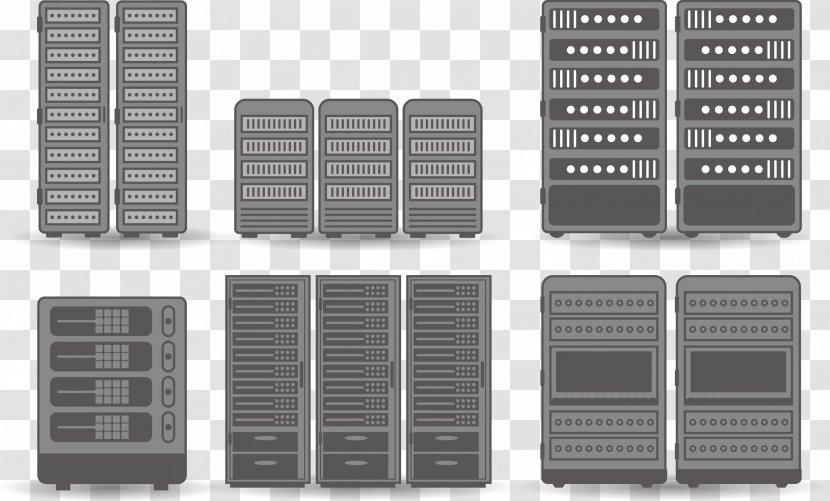 Server Euclidean Vector 19-inch Rack Icon - Flat Design - Group Transparent PNG