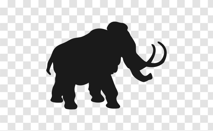 Silhouette Woolly Mammoth - Elephantidae Transparent PNG