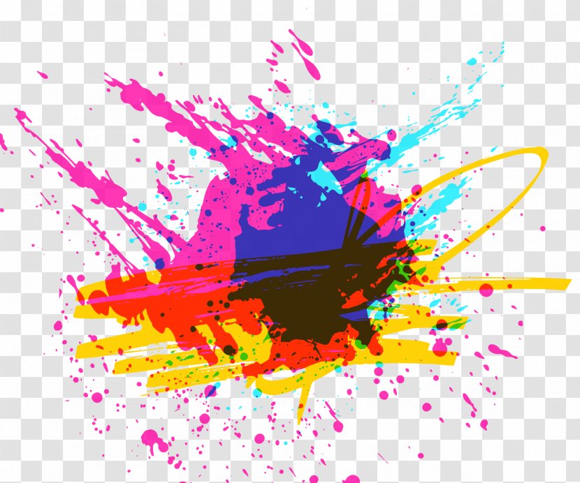 Graffiti - Art - Multi-color Sprayed Vector Transparent PNG