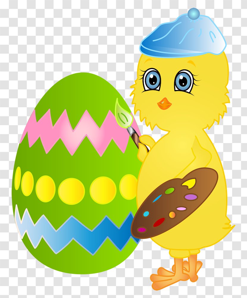 Easter Egg Chicken Decorating Clip Art - Watercolor Transparent PNG