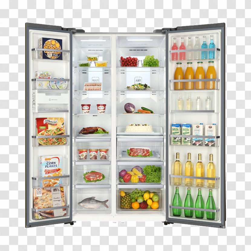 Refrigerator Haier HRF-628IX7 Food Center Stainless Steel Home Appliance Freezers - Electrolux Transparent PNG