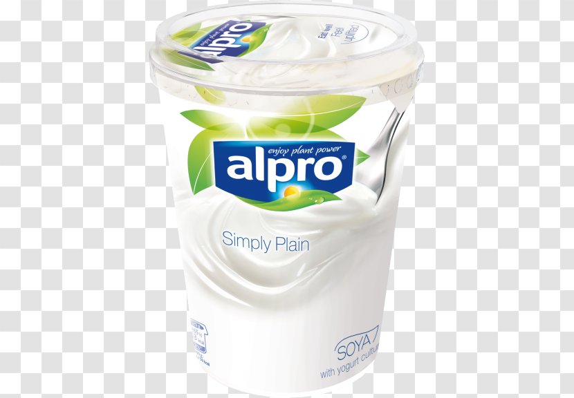 Milk Cream Soy Yogurt Alpro Yoghurt - Dairy Product Transparent PNG